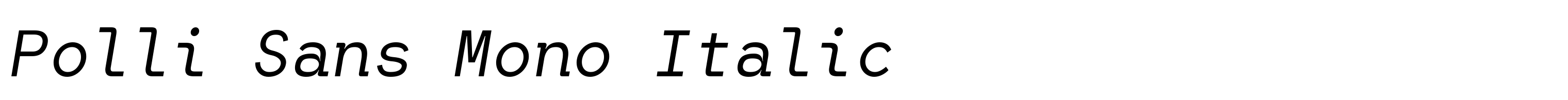 Polli Sans Mono Italic